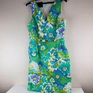 Carlisle Summer Spring Floral Sheath Dress Size 14